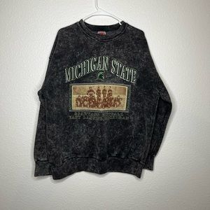 Vintage Michigan State Spartans football crewneck
